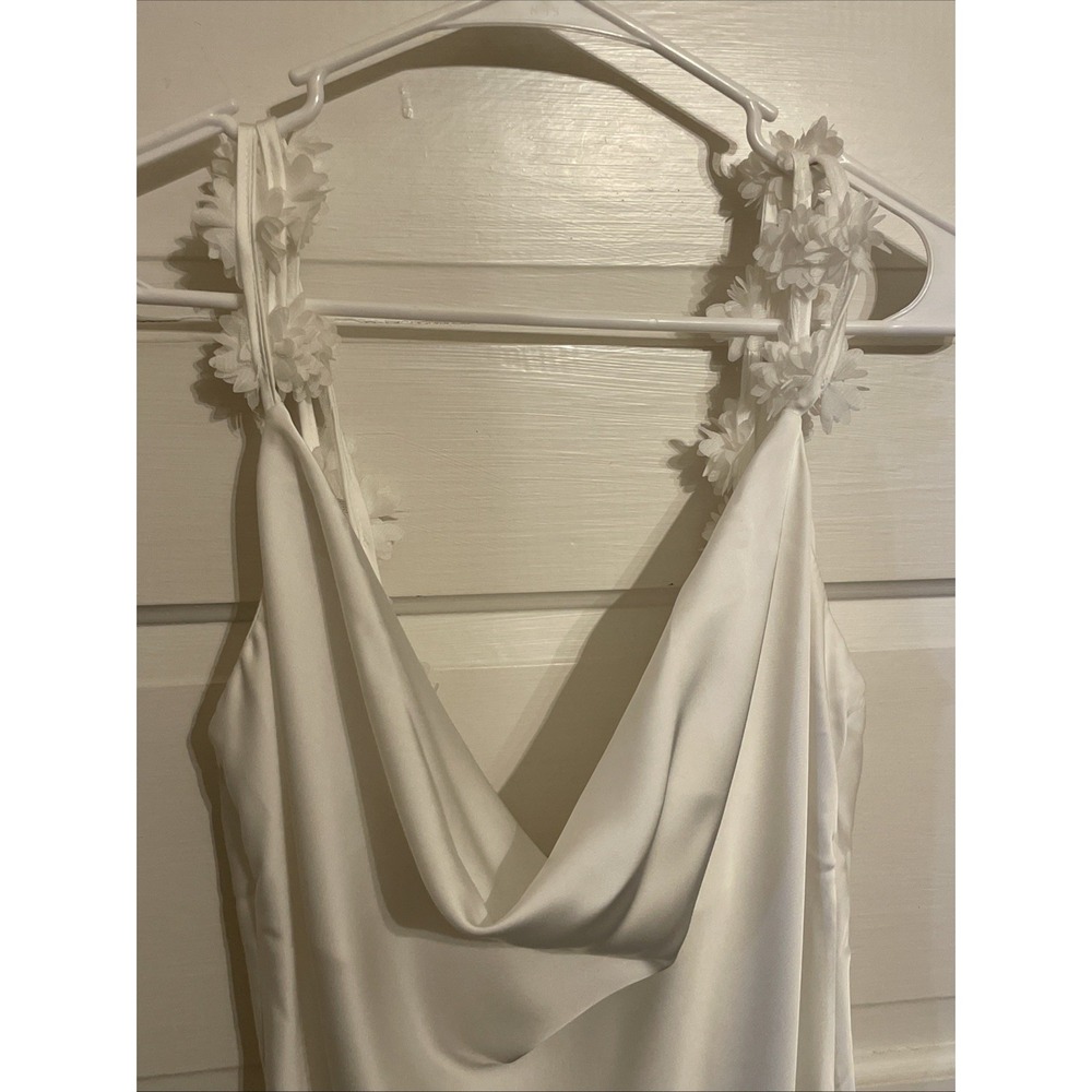 Long White Satin Dress XL NEW Wedding‎ Formal Beach Altar'd State - Picture 3 of 8